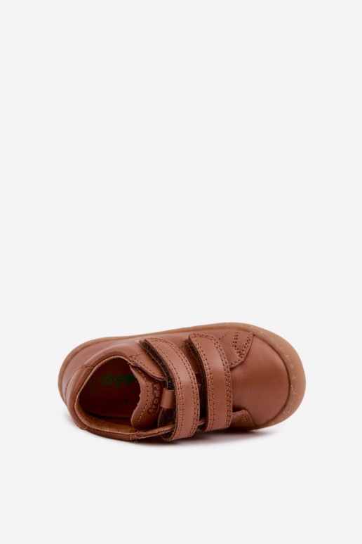 Sapatos de couro para crianças marrons Barefoot Froddo G2130328-2