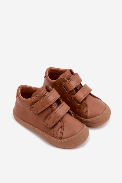 Sapatos de couro para crianças marrons Barefoot Froddo G2130328-2