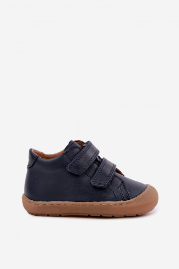 Sapatos de couro para crianças azul escuro Barefoot Froddo G2130328 2
