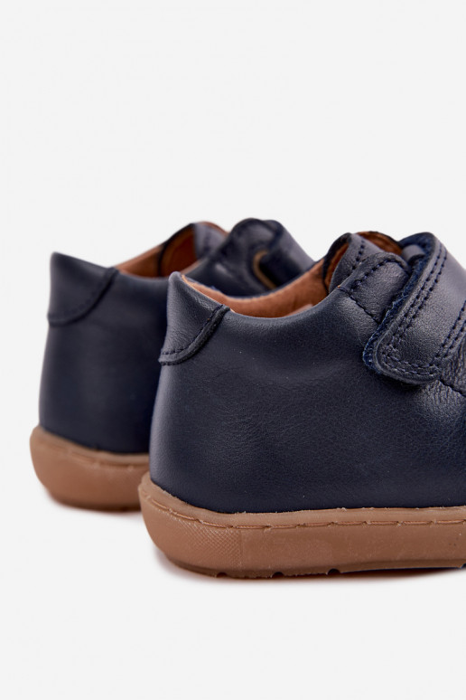 Sapatos de couro para crianças azul escuro Barefoot Froddo G2130328