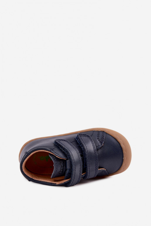 Sapatos de couro para crianças azul escuro Barefoot Froddo G2130328