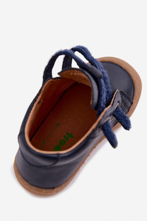 Sapatos de couro para crianças azul escuro Barefoot Froddo G2130328