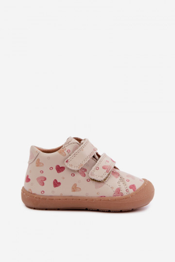 Sapatos de couro para crianças na cor areia Barefoot Froddo G2130328-64 2