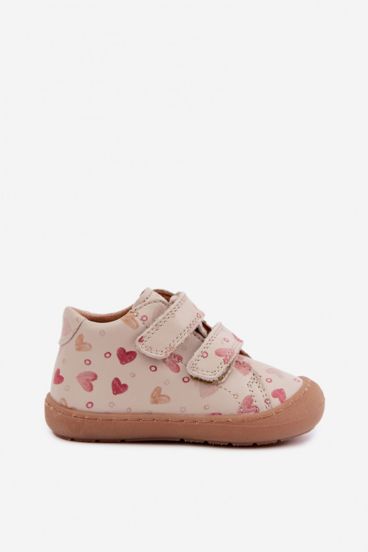 Sapatos de couro para crianças na cor areia Barefoot Froddo G2130328-64