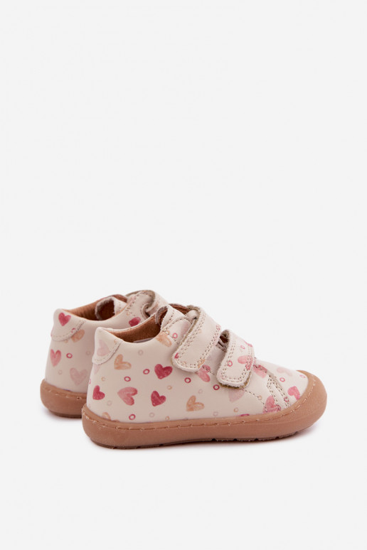 Sapatos de couro para crianças na cor areia Barefoot Froddo G2130328-64
