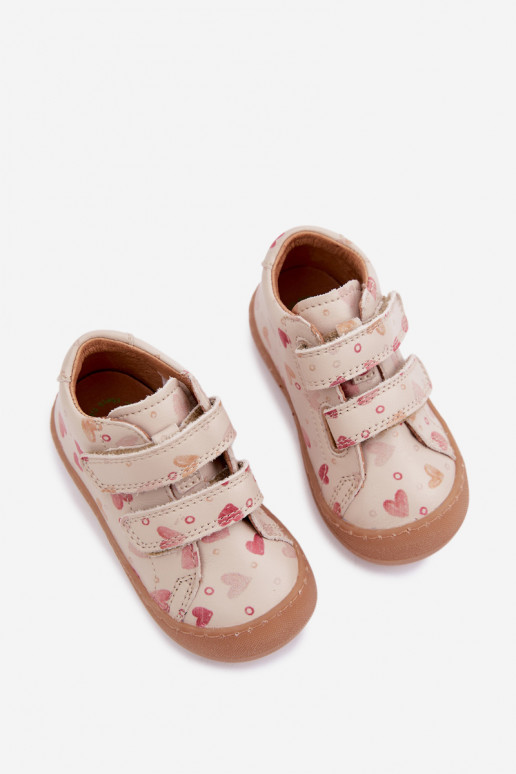 Sapatos de couro para crianças na cor areia Barefoot Froddo G2130328-64