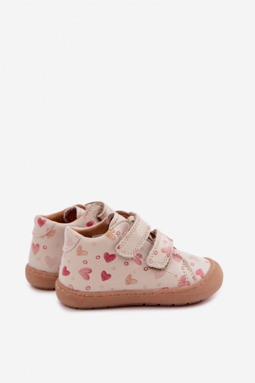Sapatos de couro para crianças na cor areia Barefoot Froddo G2130328-64