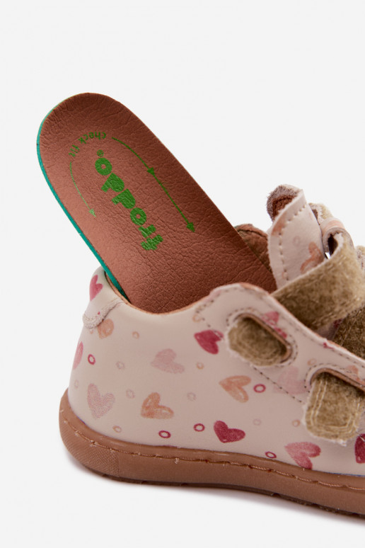 Sapatos de couro para crianças na cor areia Barefoot Froddo G2130328-64