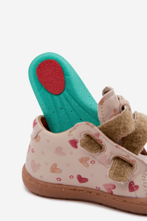 Sapatos de couro para crianças na cor areia Barefoot Froddo G2130328-64