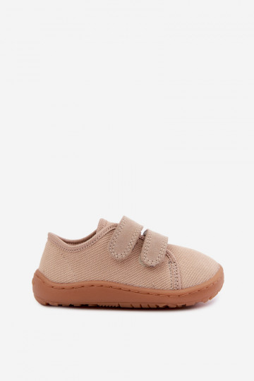 Chinelos para crianças na cor areia Barefoot Froddo Canvas G1700440-22 2