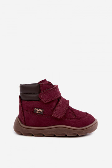 Sapatos de couro para crianças bordô Barefoot Froddo G2110150-9 2