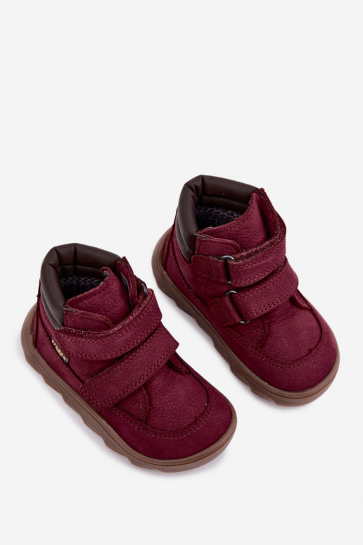 Sapatos de couro para crianças bordô Barefoot Froddo G2110150-9
