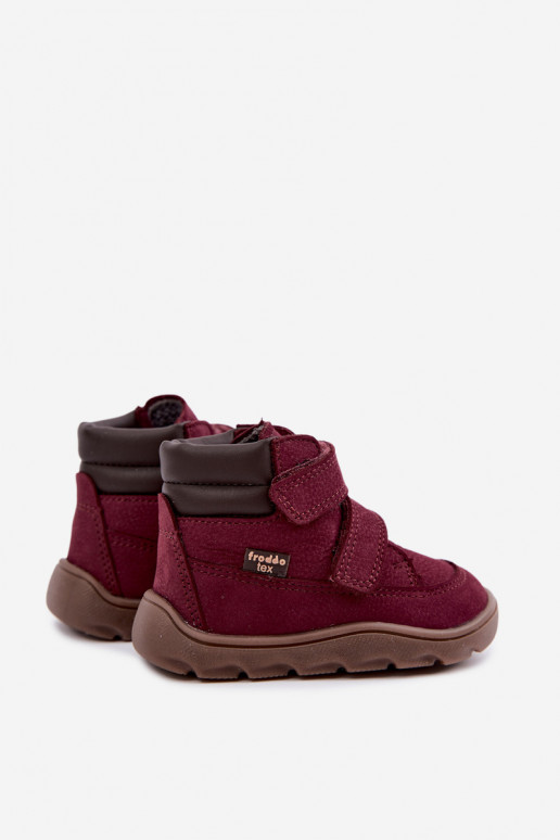 Sapatos de couro para crianças bordô Barefoot Froddo G2110150-9