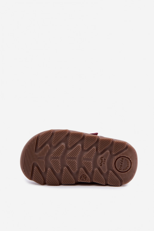 Sapatos de couro para crianças bordô Barefoot Froddo G2110150-9