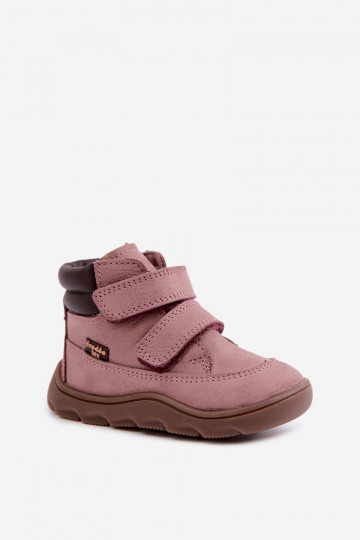 Sapatos de couro para crianças rosas Barefoot Froddo G2110150-5