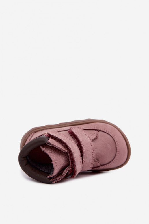 Sapatos de couro para crianças rosas Barefoot Froddo G2110150-5