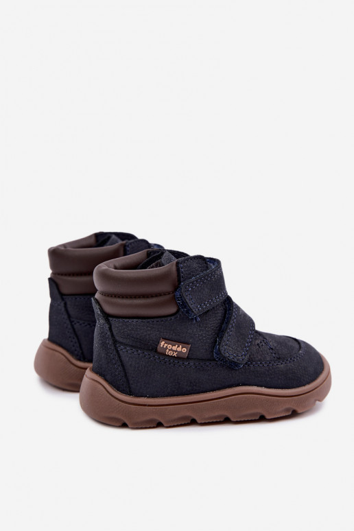 Sapatos de couro para crianças azul escuro Barefoot Froddo G2110150