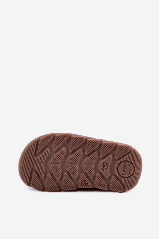 Sapatos de couro para crianças azul escuro Barefoot Froddo G2110150