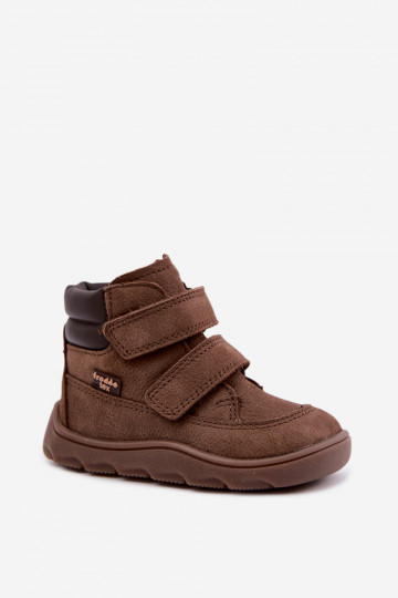 Sapatos de couro para crianças marrons Barefoot Froddo G2110150-13