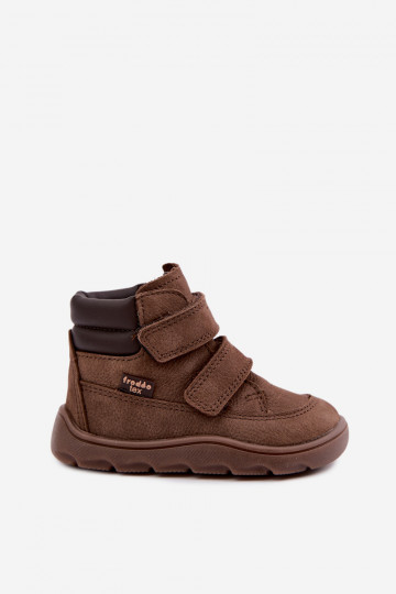 Sapatos de couro para crianças marrons Barefoot Froddo G2110150-13 2