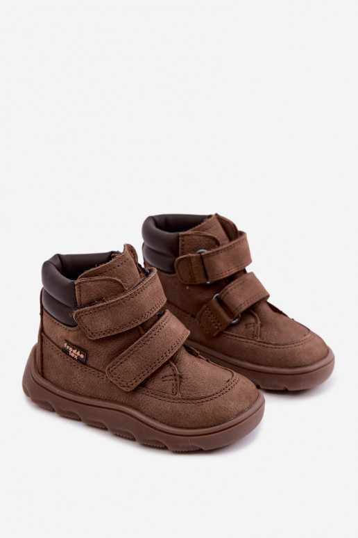 Sapatos de couro para crianças marrons Barefoot Froddo G2110150-13