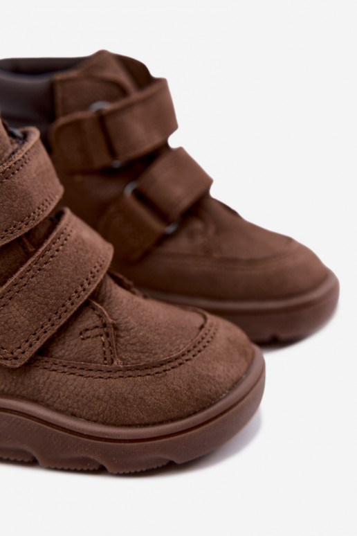 Sapatos de couro para crianças marrons Barefoot Froddo G2110150-13