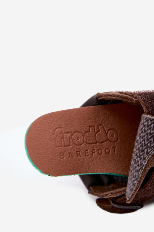 Sapatos de couro para crianças marrons Barefoot Froddo G2110150-13