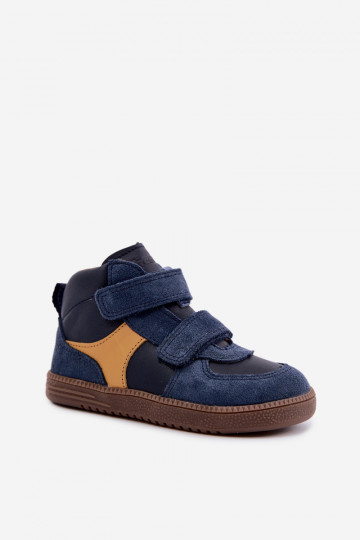 Sapatos de camurça para crianças azul escuro Barefoot Froddo G2110157