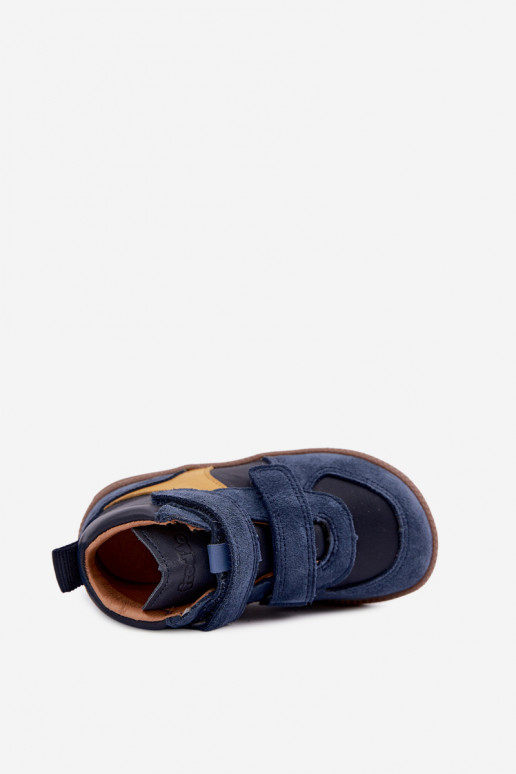 Sapatos de camurça para crianças azul escuro Barefoot Froddo G2110157