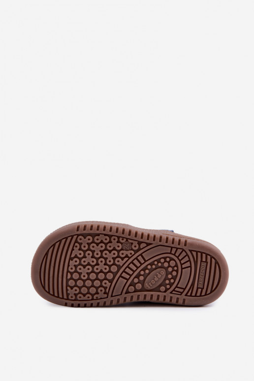 Sapatos de camurça para crianças azul escuro Barefoot Froddo G2110157