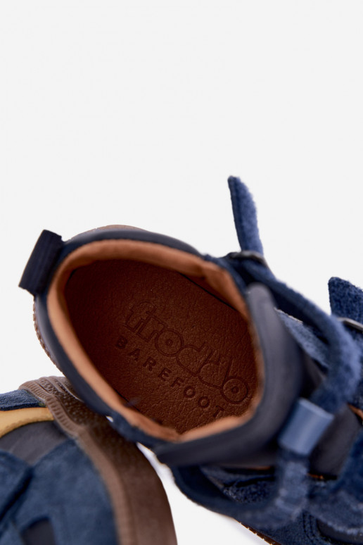 Sapatos de camurça para crianças azul escuro Barefoot Froddo G2110157