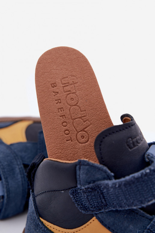 Sapatos de camurça para crianças azul escuro Barefoot Froddo G2110157