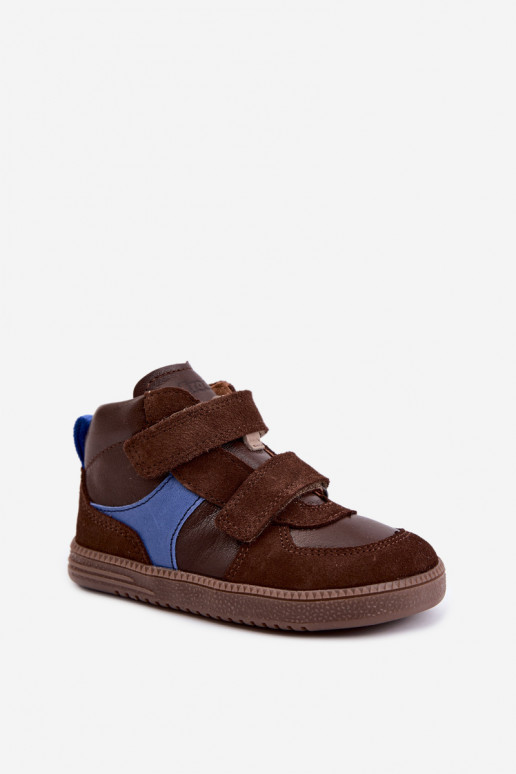 Sapatos de camurça para crianças marrons Barefoot Froddo G2110157-1
