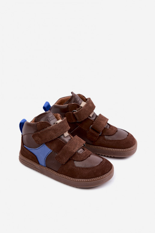 Sapatos de camurça para crianças marrons Barefoot Froddo G2110157-1