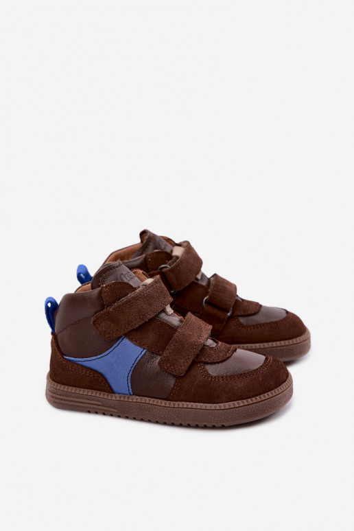 Sapatos de camurça para crianças marrons Barefoot Froddo G2110157-1