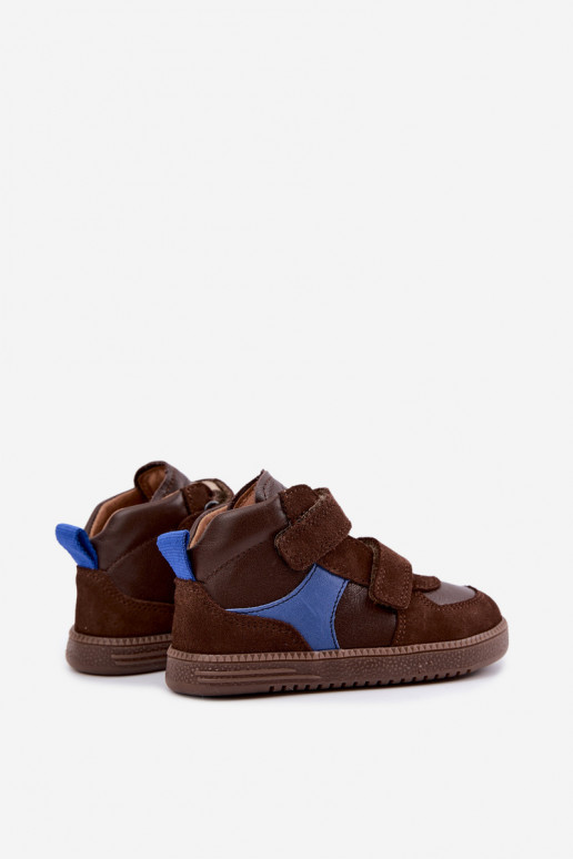 Sapatos de camurça para crianças marrons Barefoot Froddo G2110157-1