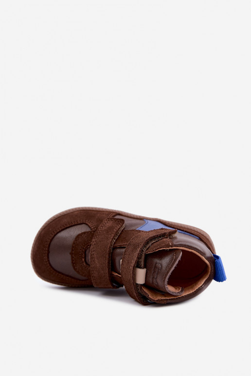 Sapatos de camurça para crianças marrons Barefoot Froddo G2110157-1
