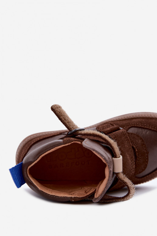 Sapatos de camurça para crianças marrons Barefoot Froddo G2110157-1
