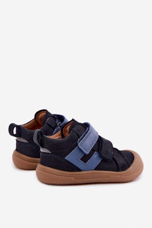 Sapatos de couro para crianças azul escuro Barefoot Froddo G2130380
