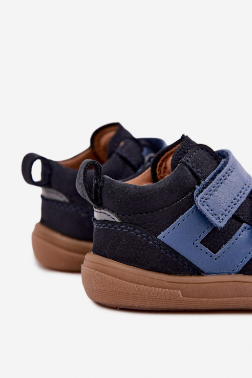 Sapatos de couro para crianças azul escuro Barefoot Froddo G2130380