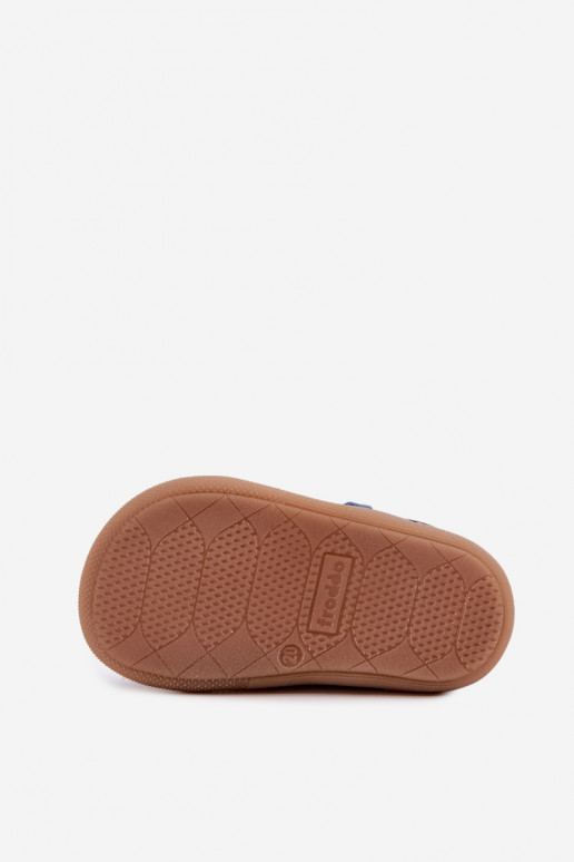 Sapatos de couro para crianças azul escuro Barefoot Froddo G2130380