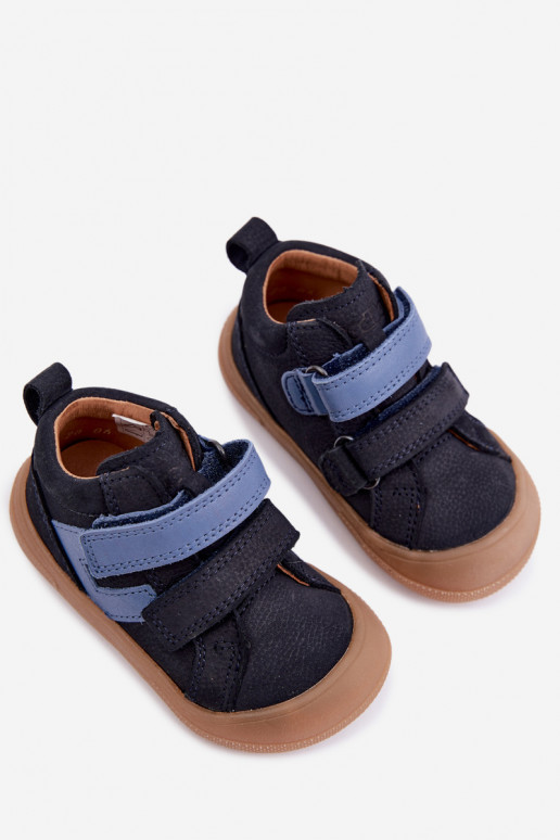 Sapatos de couro para crianças azul escuro Barefoot Froddo G2130380
