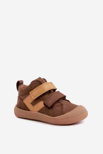 Sapatos de couro para crianças marrons Barefoot Froddo G2130380-2