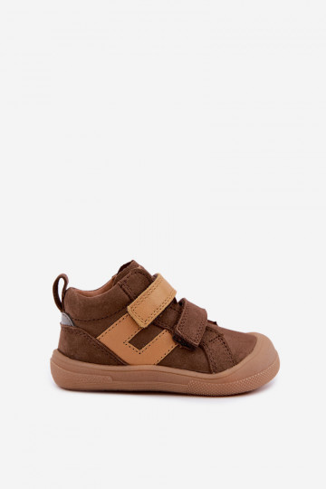 Sapatos de couro para crianças marrons Barefoot Froddo G2130380-2 2