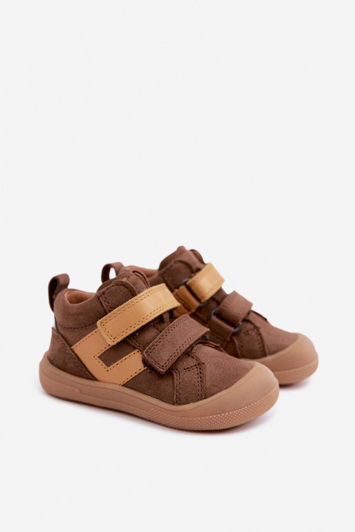 Sapatos de couro para crianças marrons Barefoot Froddo G2130380-2
