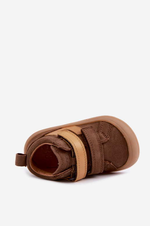Sapatos de couro para crianças marrons Barefoot Froddo G2130380-2