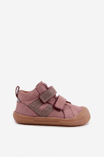 Sapatos de couro para crianças Barefoot FRODDO G2130380-3 em rosa 2