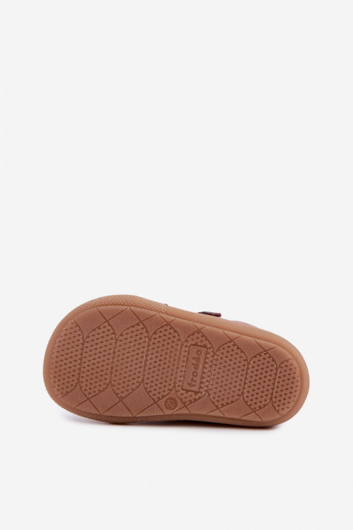 Sapatos de couro para crianças Barefoot FRODDO G2130380-3 em rosa