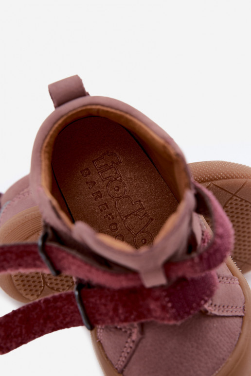 Sapatos de couro para crianças Barefoot FRODDO G2130380-3 em rosa