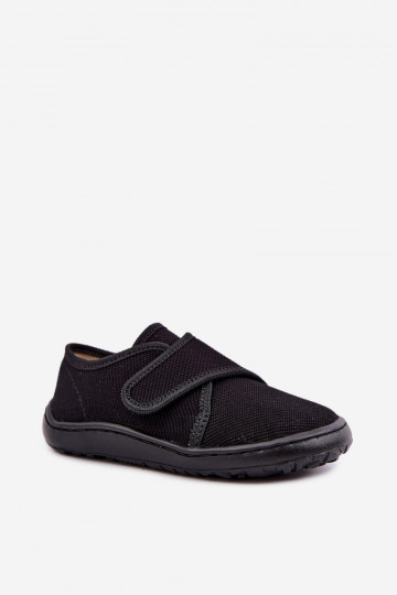 Chinelos para crianças com fechos adesivos Barefoot Froddo G1700438-15 em preto